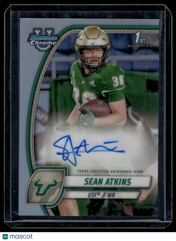 2024 Bowman University Chrome Sean Atkins #PA-SAT Prospect Autographs Refractor SN,AU