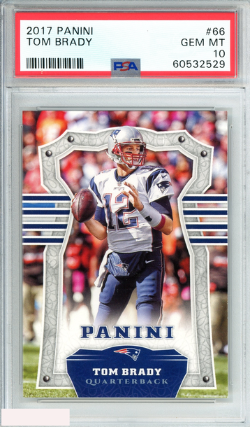 2017 PANINI TOM BRADY #66 NEW ENGLAND PATRIOTS PSA 10 GEM MT