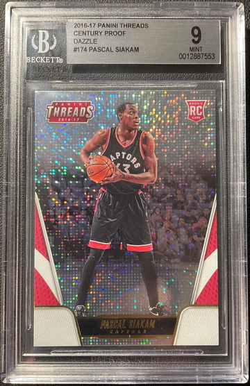 Pascal Siakam Panini Dazzle SP Rookie Card BGS 9!