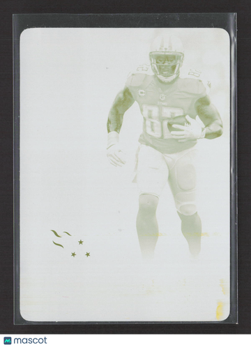 2016 Panini Contenders Football Delanie Walker #100 Yellow Printing Plate /1 Printing Plate