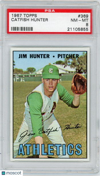 1967 Topps Jim Hunter #369 PSA 8