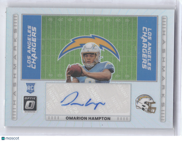 2025 Donruss Optic Hashmarks Autograph Omarion Hampton #HM-OH RC