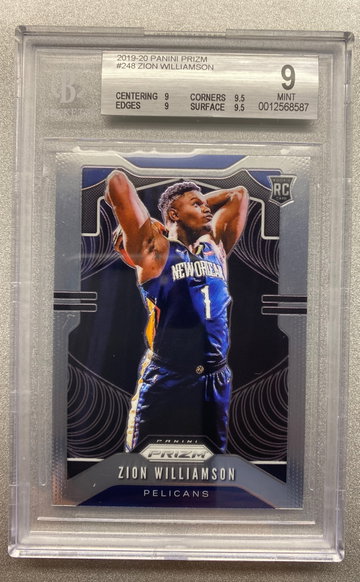 ZION WILLIAMSON 2019 PANINI PRIZM ROOKIE BGS 9 MINT