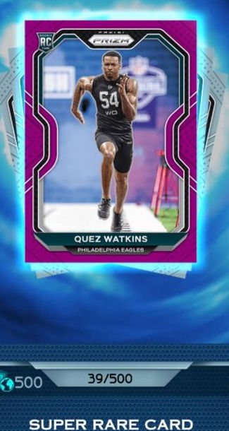 2020 Panini Blitz Primz Purple Quez Watkins /500