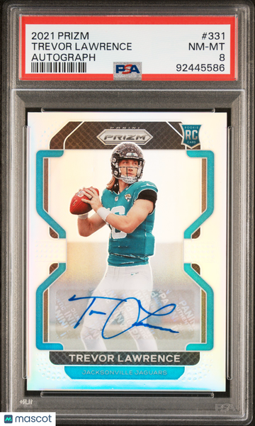 2021 Panini Prizm Trevor Lawrence #331 Autograph PSA 8