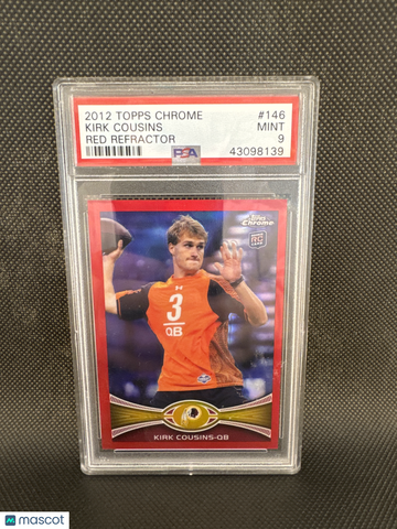 2012 Topps Chrome Kirk Cousins Red Refractor PSA 9