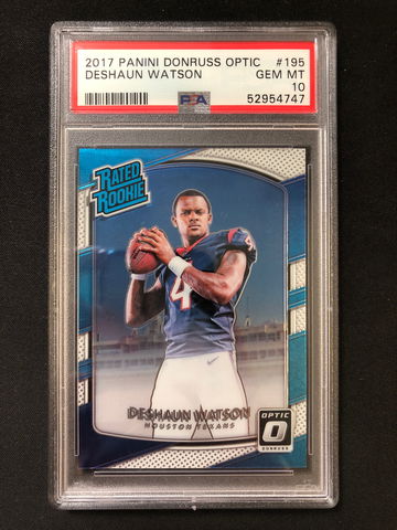 2017 Panini Donruss Optic - Deshaun Watson - Rated Rookie Base PSA 10 Gem Mint