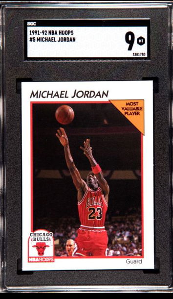 1991-92 NBA Hoops Michael Jordan #5  SGC 9