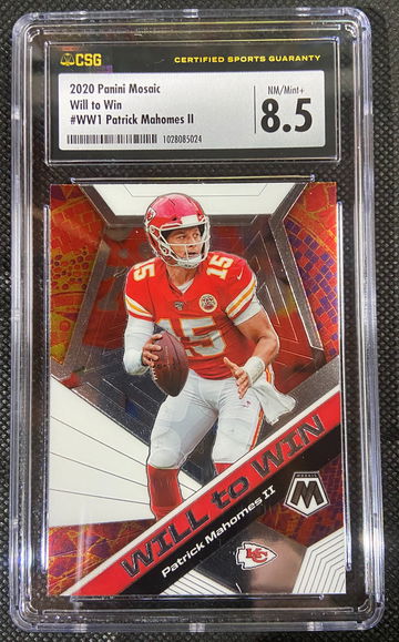 2020 Panini Mosaic Patrick Mahomes Will to Win CSG 8.5