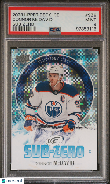 2023 Upper Deck Ice Sub Zero Connor McDavid #SZ8 PSA 9