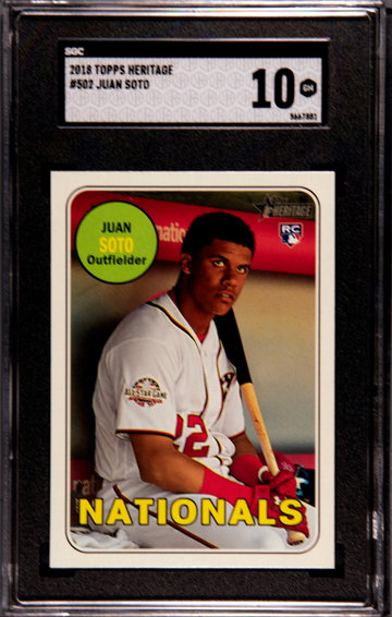 Juan Soto 2019 Topps Heritage # 502 SGC 10