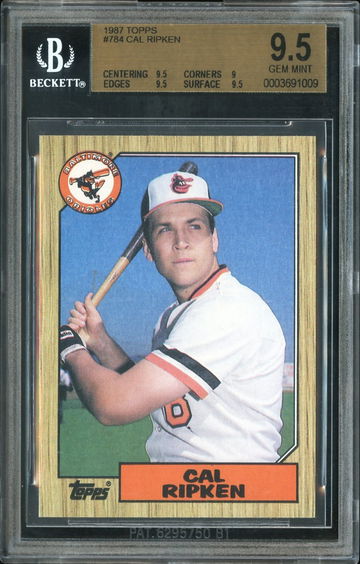1987 Topps Cal Ripken BGS 9.5 low pop