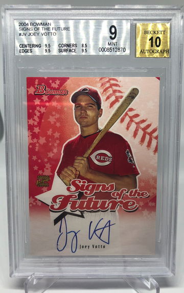 2004 Bowman Signs of the Future Autograph Joey Votto BGS 9