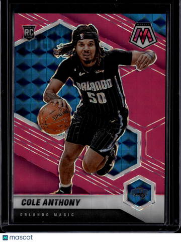 2020 Panini Mosaic Cole Anthony #207 Pink Fluorescent /10 RC