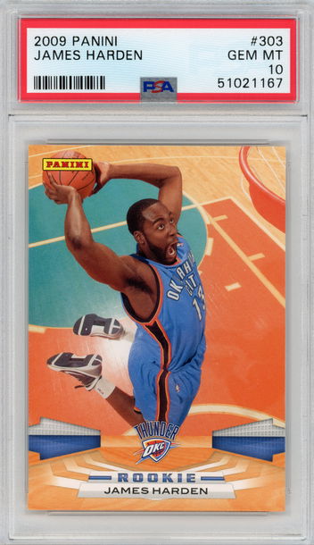 2009 Panini James Harden - PSA 10 - Rookie Card RC #303 - Low Pop!