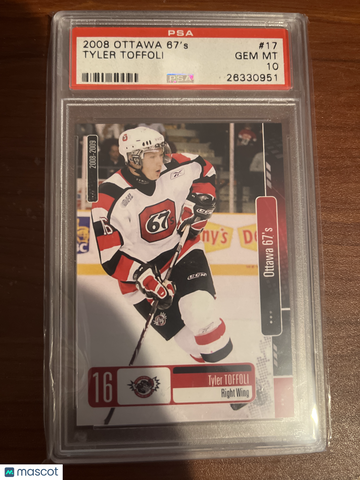 2008 Ottawa 67's Tyler Toffoli #17 PSA 10