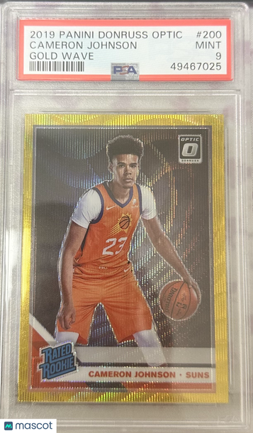 2019 Panini Donruss Optic Cameron Johnson #200 Gold Wave PSA 9