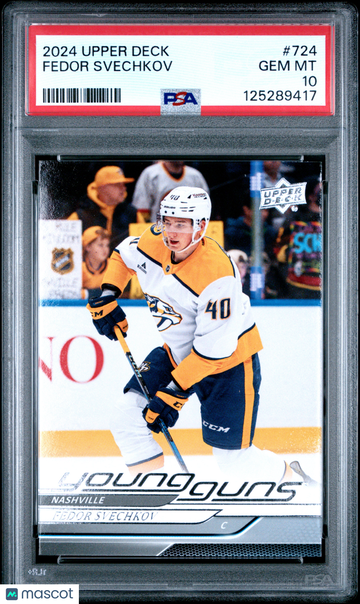 2024-25 Upper Deck Fedor Svechkov #724 Young Guns Rookie PSA 10