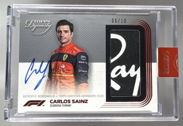 2022 Topps Dynasty F1 Carlos Sainz Ray Ban Patch Auto /10