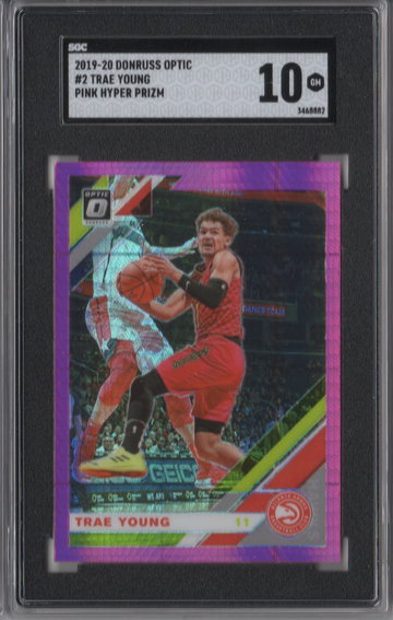 2019-20 Optic Trae Young Pink Hyper Prizm SGC 10