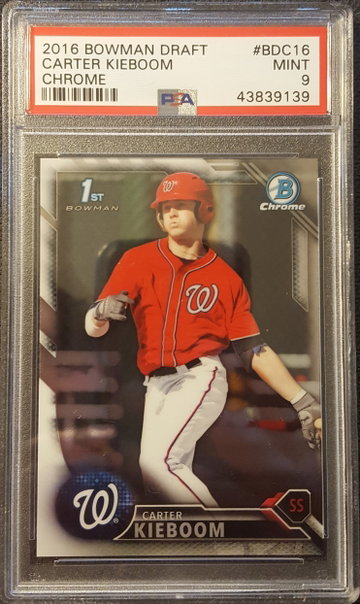 2016 Bowman Chrome Carter Kieboom PSA 9 Washington Nationals