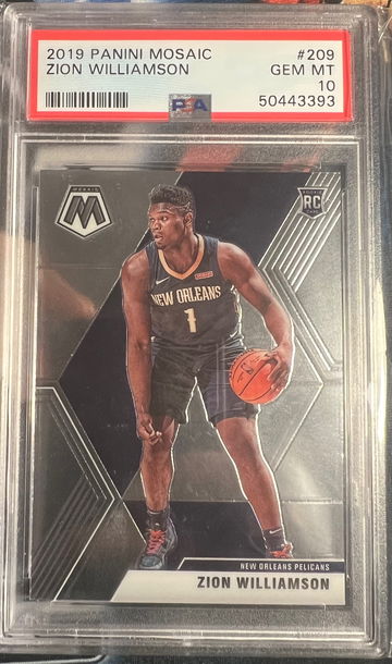 2019 panini mosiac zion williamson #209 GEM MINT PSA 10
