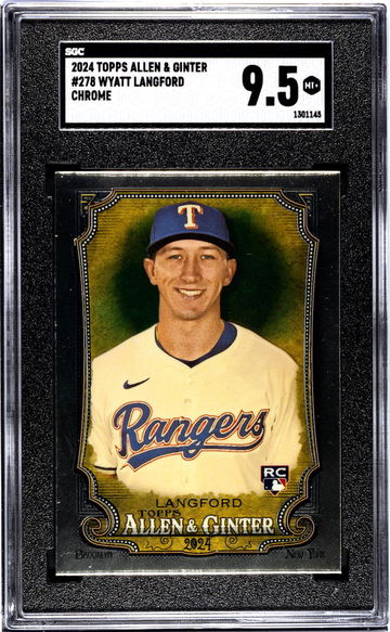 2024 Topps Allen & Ginter #278 Wyatt Langford Chrome SGC 9.5