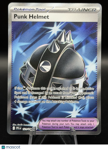 Pokemon 2025 Phantasmal Flames Punk Helmet Full Art Trainer #121/094 - Near Mint or Better