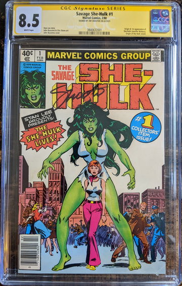 Savage She-Hulk #1 CGC 8.5 Signature Series Signed by Jim Shooter