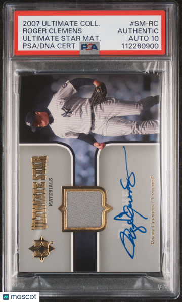 2007 Ultimate Collection Ultimate Star Materials Roger Clemens #SM-RC Mat. PSA A Auto 10