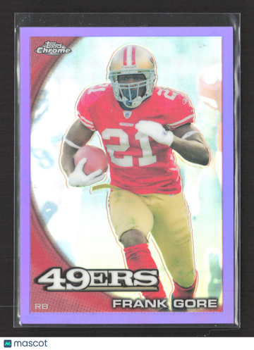 2010 Topps Chrome Frank Gore #C169 Purple Refractor