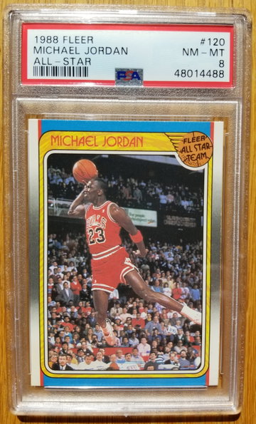 1988 Fleer #120 Michael Jordan PSA 8 NM - MT
