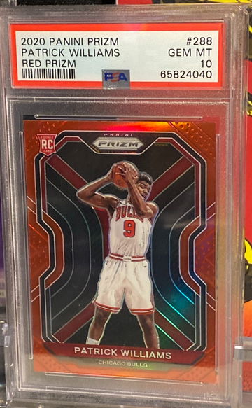 2020 Panini Prizm Patrick Williams Red Prizm PSA 10 /299 #288 Gem Mint Bulls Color Match POP 6