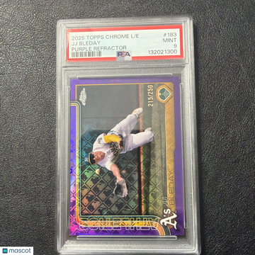 2025 Topps Chrome JJ Bleday #183 Purple Refractor Parallel/Variety Base Set PSA 9