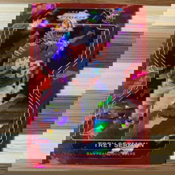 2021 Prizm-Trey Sermon Rookie Red Cracked Ice #354-San Francisco 49ers 🔥🔥