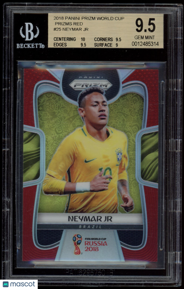 2018 Panini Prizm World Cup Neymar Jr #25 Red /149 BGS 9.5