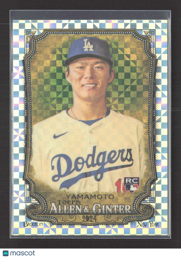 2024 Topps Allen & Ginter Yoshinobu Yamamoto #201 X-Fractor RC