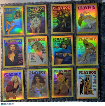 1995 Playboy Chromium Cover Card Set #1-12 Jerry Seinfield Kathy Shower Pamela Anderson Teri Weigel Kimberly Conrad Shan