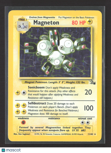 1999 Base Set Magneton Holo Rare #11/62