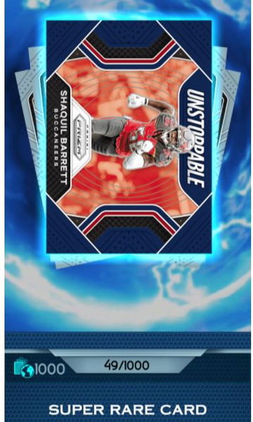 2020 Panini Prizm Unstoppable Panini Blitz Blue Shaquil Barrett /1000