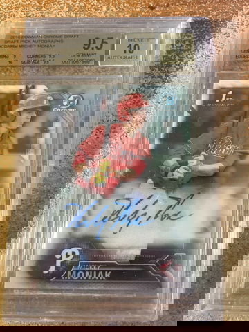MICKEY MONIAK 2016 BOWMAN CHROME ROOKIE AUTOGRAPH AUTO BGS 9.5/10 GEM MINT