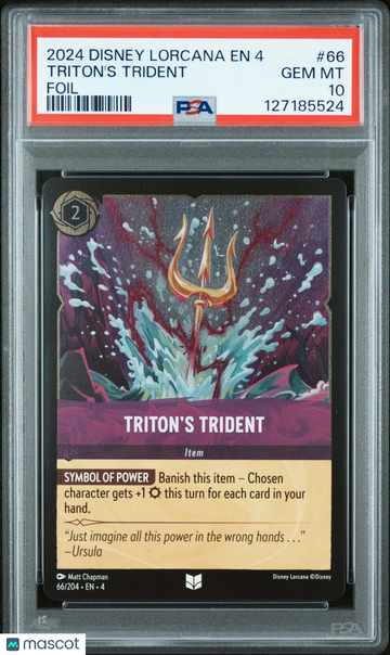 2024 Disney Lorcana EN 4-Ursula's Return Triton's Trident Foil PSA 10 #66