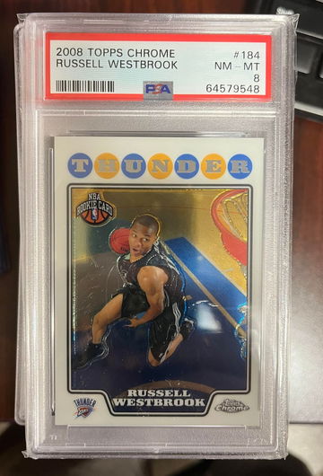 2008 Topps Chrome Russell Westbrook PSA 8