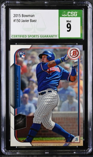 2015 Bowman 150 Javier Baez RC CSG 9 Mint
