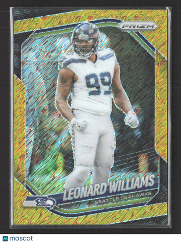 2025 Panini Prizm Gold Shimmer Leonard Williams #183 06/10 Seattle Seahawks Football Card
