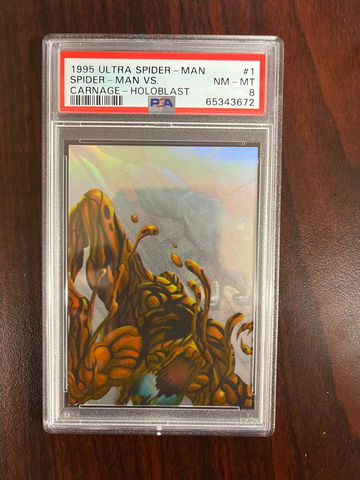 1995 Ultra Spider-Man (Spider-Man vs. Carnage Holoblast PSA 8