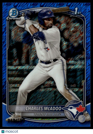 2025 Bowman Charles McAdoo #BCP-150 Chrome Prospects Blue Geometric Refractor SN