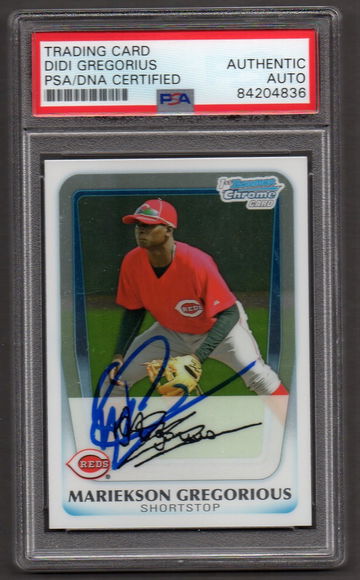 Didi Gregorius Signed Autographed 2011 Bowman Chrome #209 RC PSA DNA COA