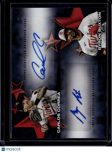 2025 Topps Baseball Stars Dual Autograph Byron Buxton Carlos Correa #BSDA-CCB /10