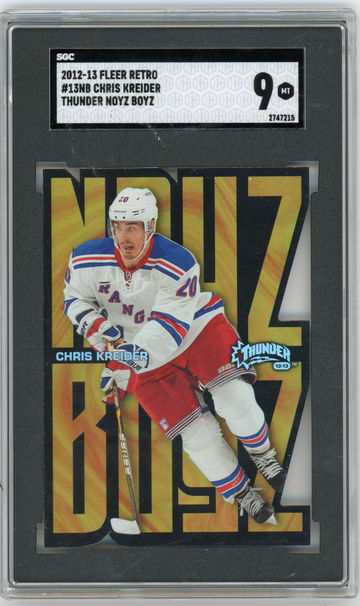 Chris Kreider 2012 Fleer Retro 1998-99 Skybox Thunder Noyz Boyz Rookie RC SGC 9